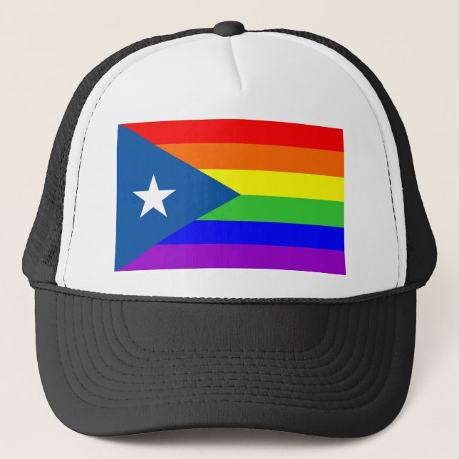 Boné homossexual orgulhoso alegre da bandeira do (Frente)