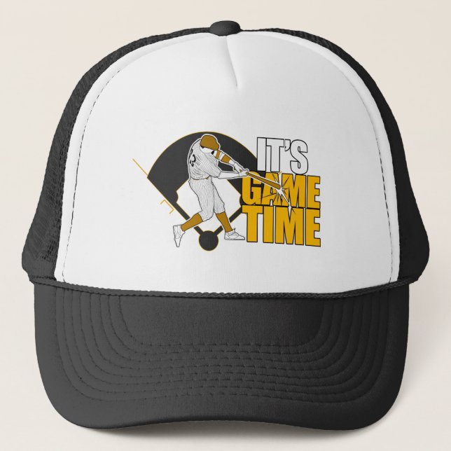 Boné Hora do Jogo - Baseball (Amarelo) (Frente)