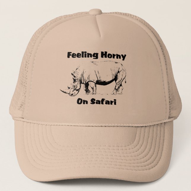 Boné Horny do safari do rinoceronte (Frente)