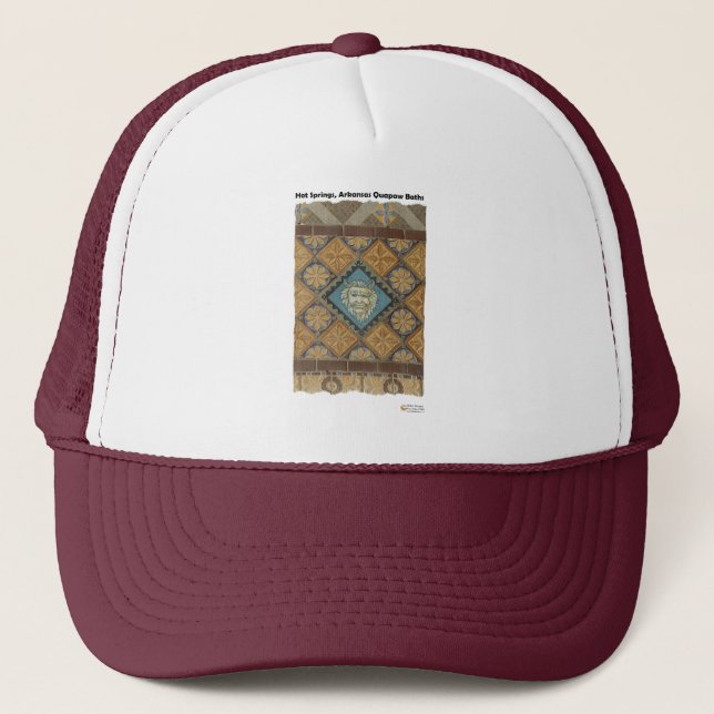 Boné Hot Springs, AR Quapaw Dome Azulejos Presentes Rou (Frente)
