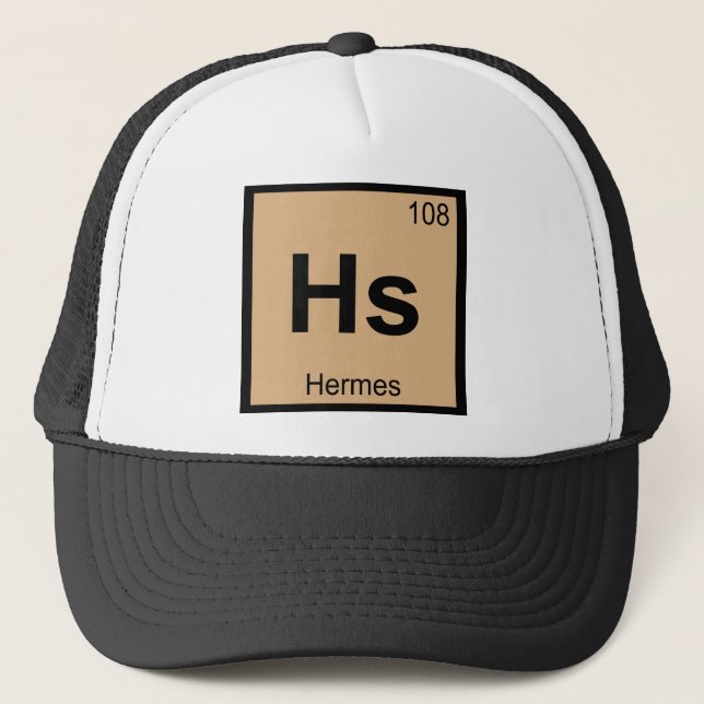 Boné Hs - Hermes Deus Símbolo da Tabela Periódica Quími (Frente)