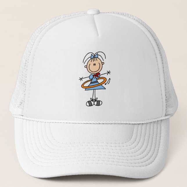 Boné Hula Hoop Stick Figura T-shirts e presentes (Frente)