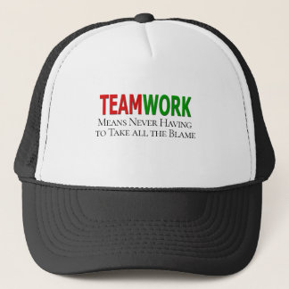 Boné Humor do trabalho em equipe