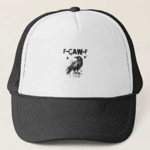 Boné Humor Grunge Gráfico Corvo F-Caw-F Engraçado