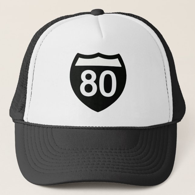 Boné I-80 Highway sign T-shirt design (Frente)