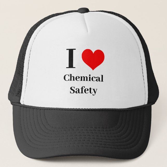 Boné I coração Segurança química (Frente)