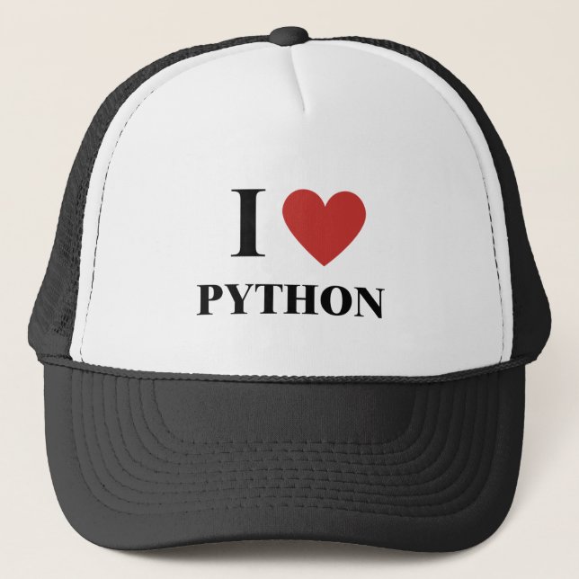 Boné I HEART Python Hat (Frente)