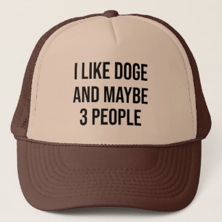 BONÉ I LIKE DOGE  AND MAYBE 3 PEOPLE