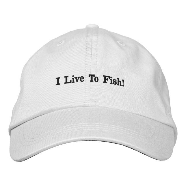 Boné I Live To Fish Baseball Style Cap (Frente)