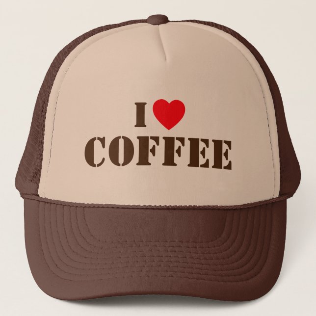 Boné I Love Coffee™ Trucker Hat (Frente)