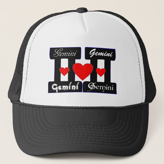 Boné ♊¨ 😍 I Love Gemini-Best Zodiac Sign Basic Na moda (Frente)
