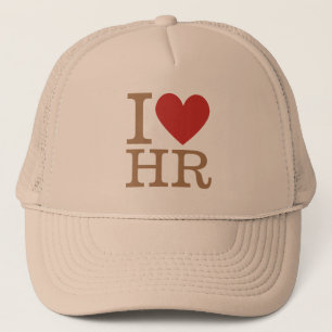 Boné I ❤️ Love HR (Departamento de RH). PERSONALIZÁVEL