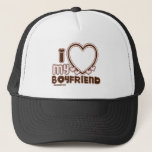 Boné i luv Brown bf<br><div class="desc">fonte fofa e borbulhante que diz " I Love My NAMORADO" com um coração enorme que lhe permite inserir sua imagem no estilo y2k e as cores marrom e Rosa claro</div>