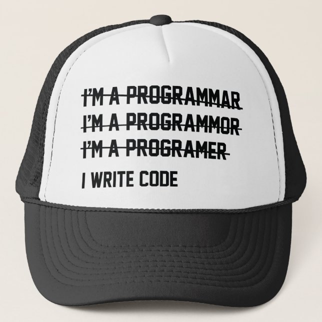 Boné I Write Code (Frente)