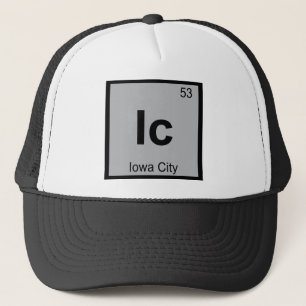 Boné Ic - Iowa City Química Símbolo da Tabela Periódica