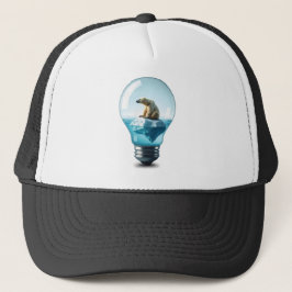 Boné Iceberg da Lâmpada - Urso Polar em uma Lâmpada
