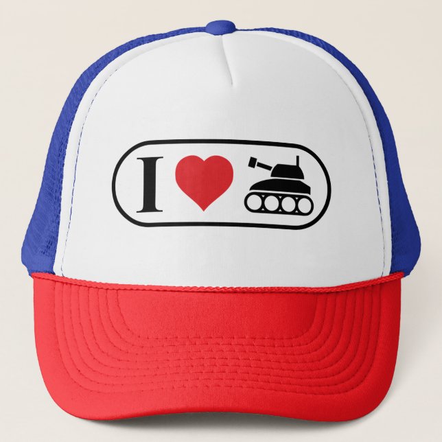 Boné Ich liebe Panzer - I Love Tanks - Trucker Cap (Frente)