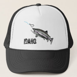 BONÉ IDAHO STEELHEAD - AQUI PESCA PESCADA - IDAHO BRILH