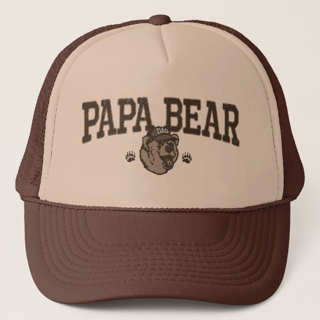 Boné Ideias do presente do urso da papá para o pai (Frente)