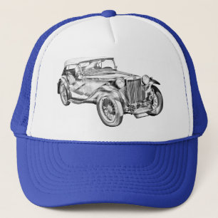 Boné Ilustração antiga do carro de esportes do magné