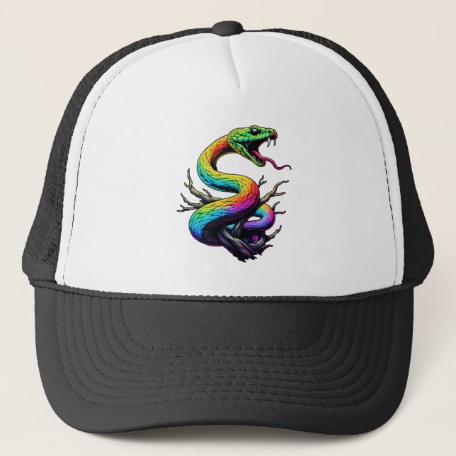 Boné Ilustração Colorida de Cobra (Frente)