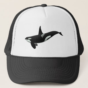 Boné Ilustração da baleia Orca - Escolher cor de fundo
