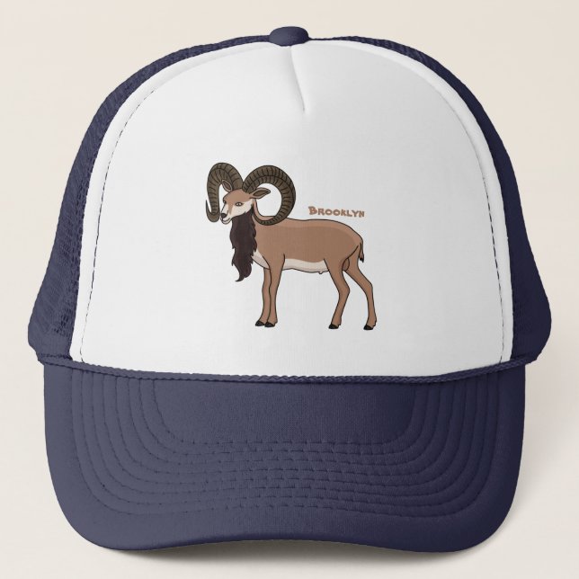 Boné Ilustração de cabra Mouflon (Frente)