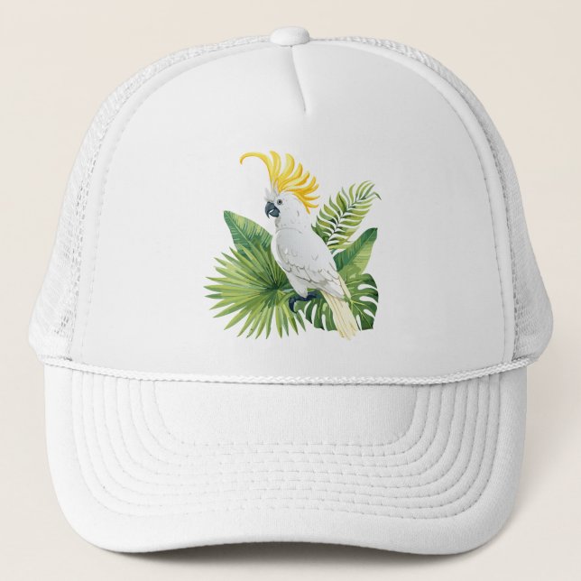 Boné Ilustração de cacatua papagaio (Frente)