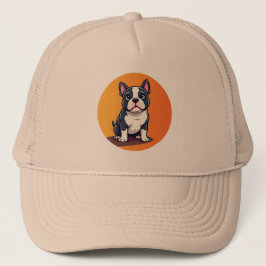 Boné Ilustração de Cachorro de Desenho Animado Fofo