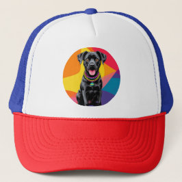 Boné Ilustração de Cachorro de Desenho Animado Fofo