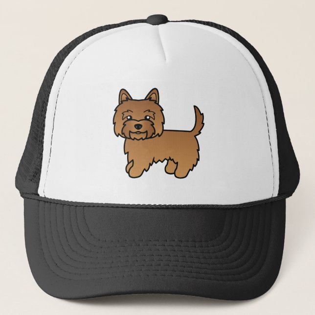Boné Ilustração de cachorro de desenho animado fofo da  (Frente)