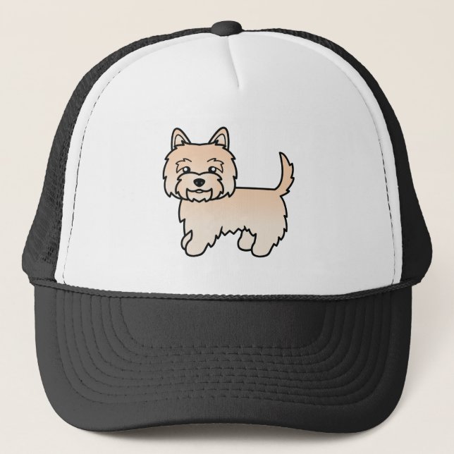 Boné Ilustração de cachorro de desenho animado fofo do  (Frente)