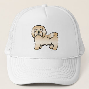 Boné Ilustração de Cão de Cartoon Cute em Fawn Havan