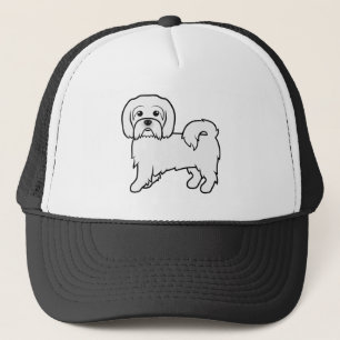 Boné Ilustração de Cartoon De Cuta De Coton De Tulear