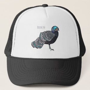 Boné Ilustração de desenho animado de aves faisão de pa