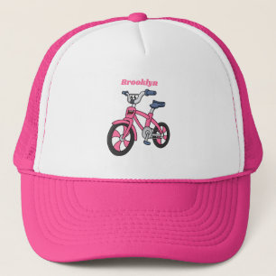 Boné Ilustração de desenho animado de bicicleta de cr