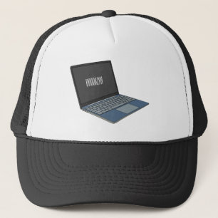 Boné ilustração de desenho animado de laptop