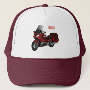 Boné Ilustração de desenho animado de motocicleta em tu