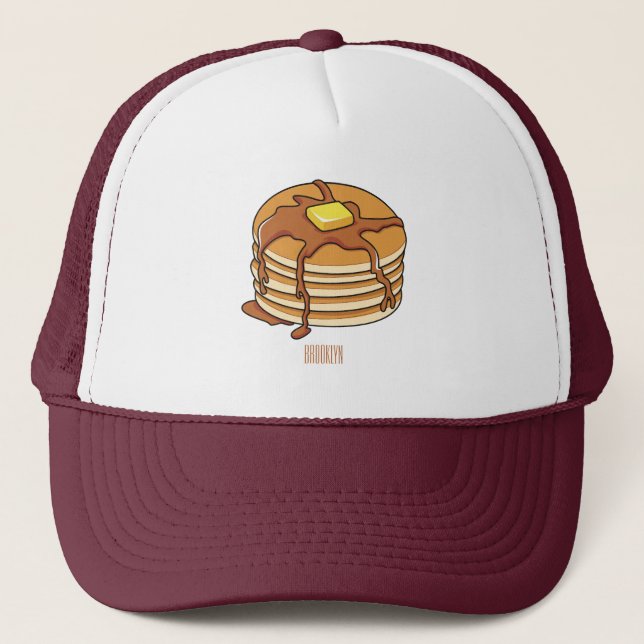 Boné Ilustração de desenho animado de Pancake (Frente)