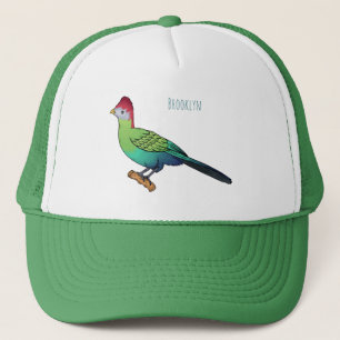 Boné Ilustração de desenho animado de pássaro turaco co