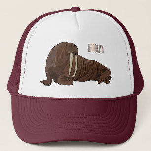 Boné Ilustração de desenho animado de Walrus