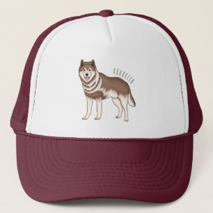 Boné Ilustração de desenho animado siberiano husky