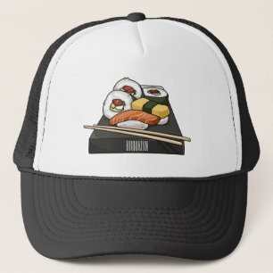 Boné Ilustração de desenho animado Sushi