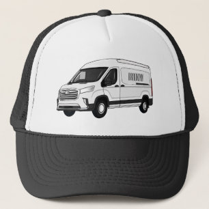 Boné Ilustração de desenho de carrinha de entrega