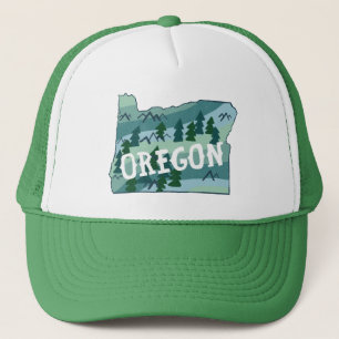 Boné Ilustração de Mapa de Estado do Oregon