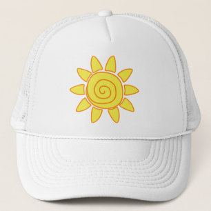 Boné Ilustração de Sol Desenhado à Mão Fofa para Crianç