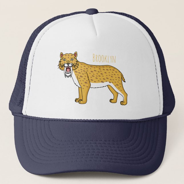 Boné Ilustração de tigre com dentes de Saber (Frente)