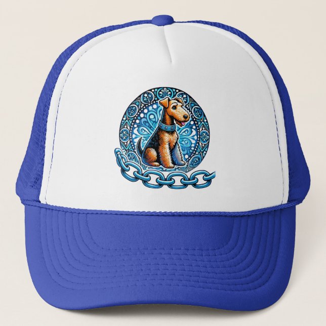Boné Ilustração Decorativa de um Cão Terrier (Frente)
