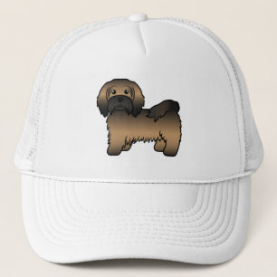 Boné Ilustração do Cão de Cartoon Bonito Brindle Havane