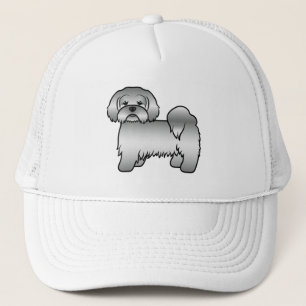 Boné Ilustração do Cão de Cartoon Bonito de Lhasa Apso